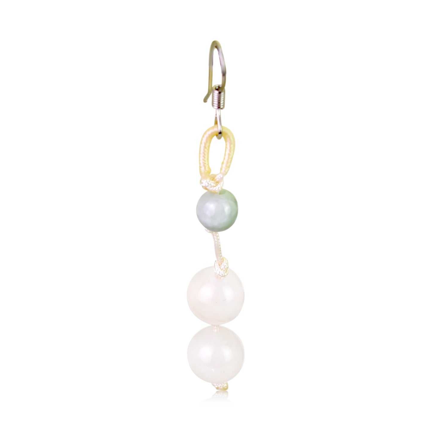 Make a Statement with Alluring Beads Gemstone Earrings made with White Cord
