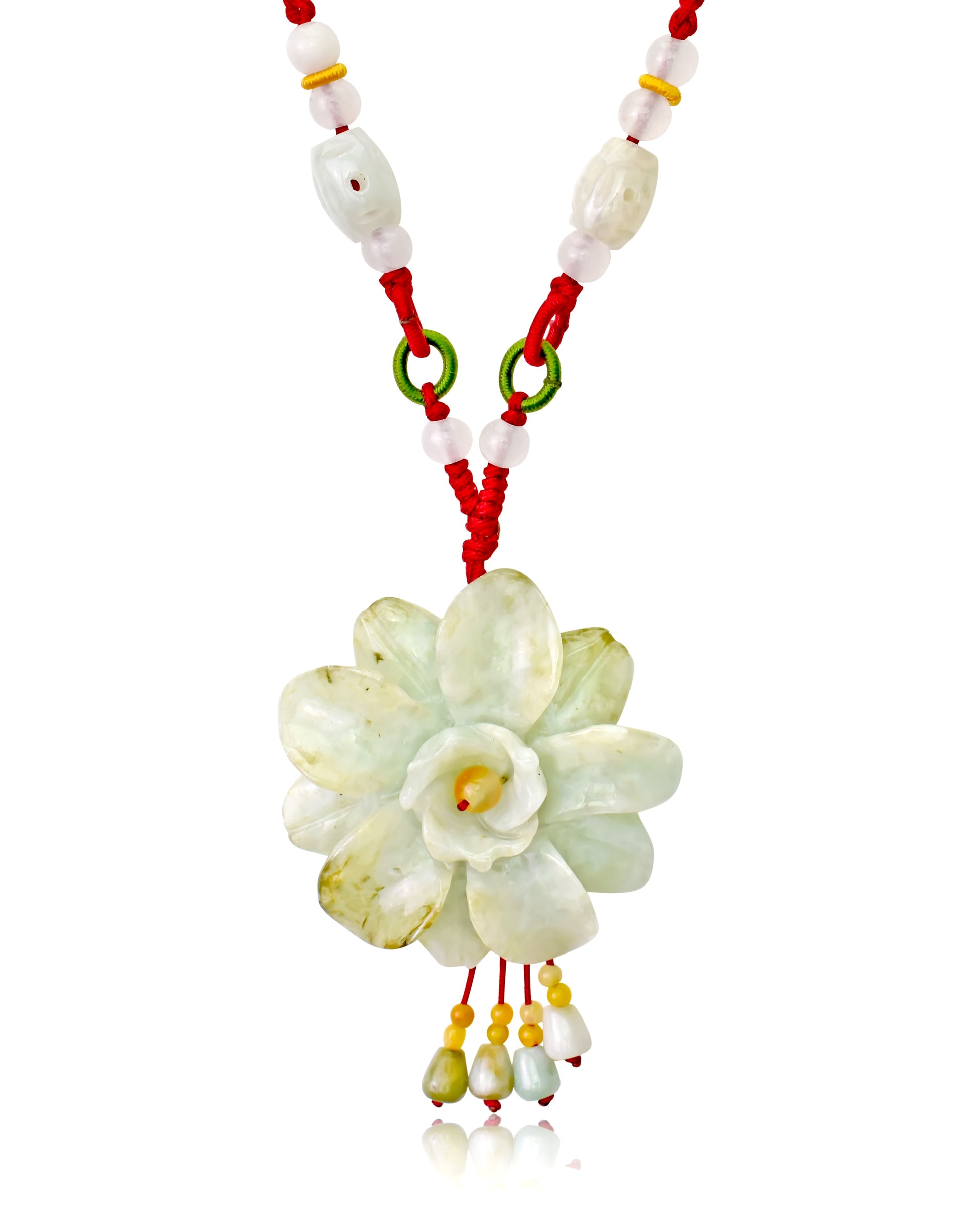 Wear the Symbol of Romantic Love with Camellia Flower Jade Necklace