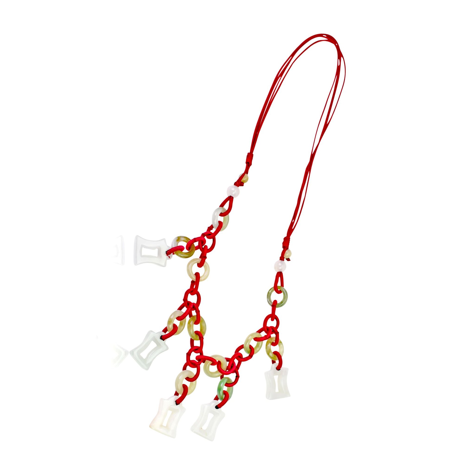 Shine Bright with a Uniquely Crafted Gemini Astrology Jade Necklace made with Maroon Cord