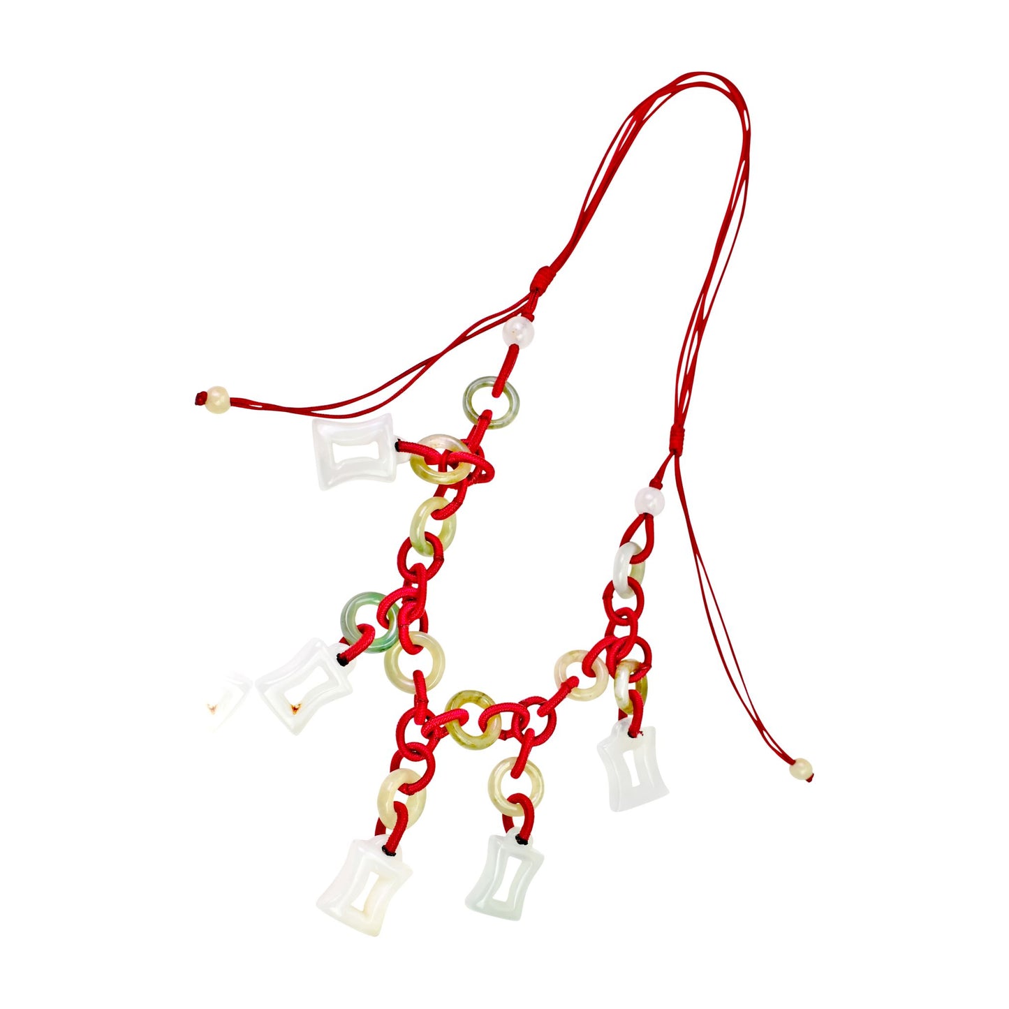 Shine Bright with a Uniquely Crafted Gemini Astrology Jade Necklace made with Maroon Cord