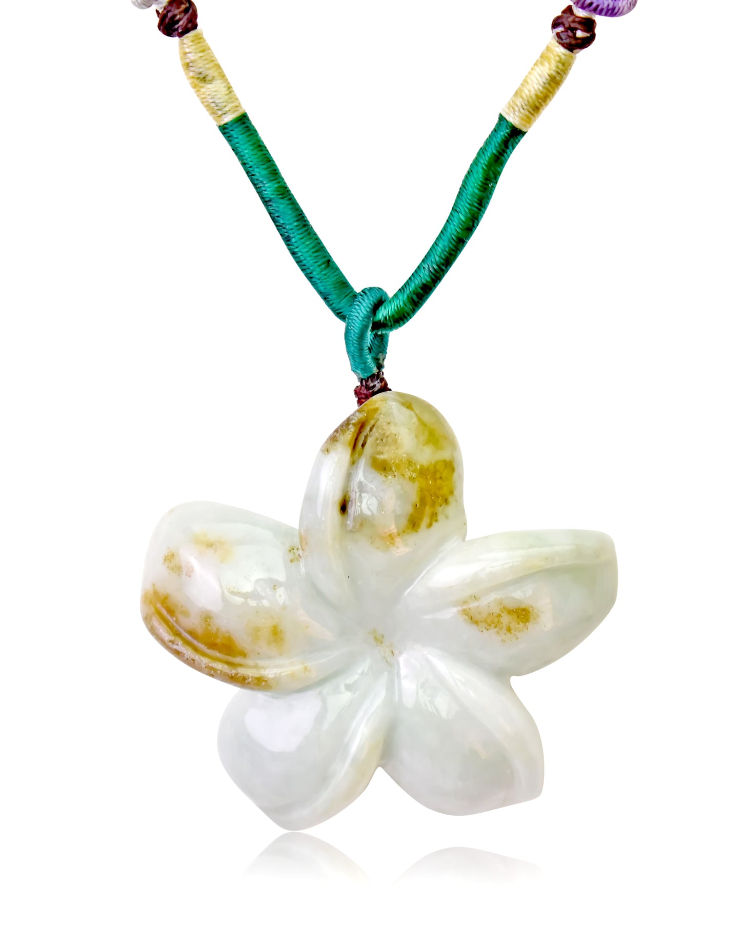 Brighten Up Any Outfit with a Plumeria Flower Jade Necklace