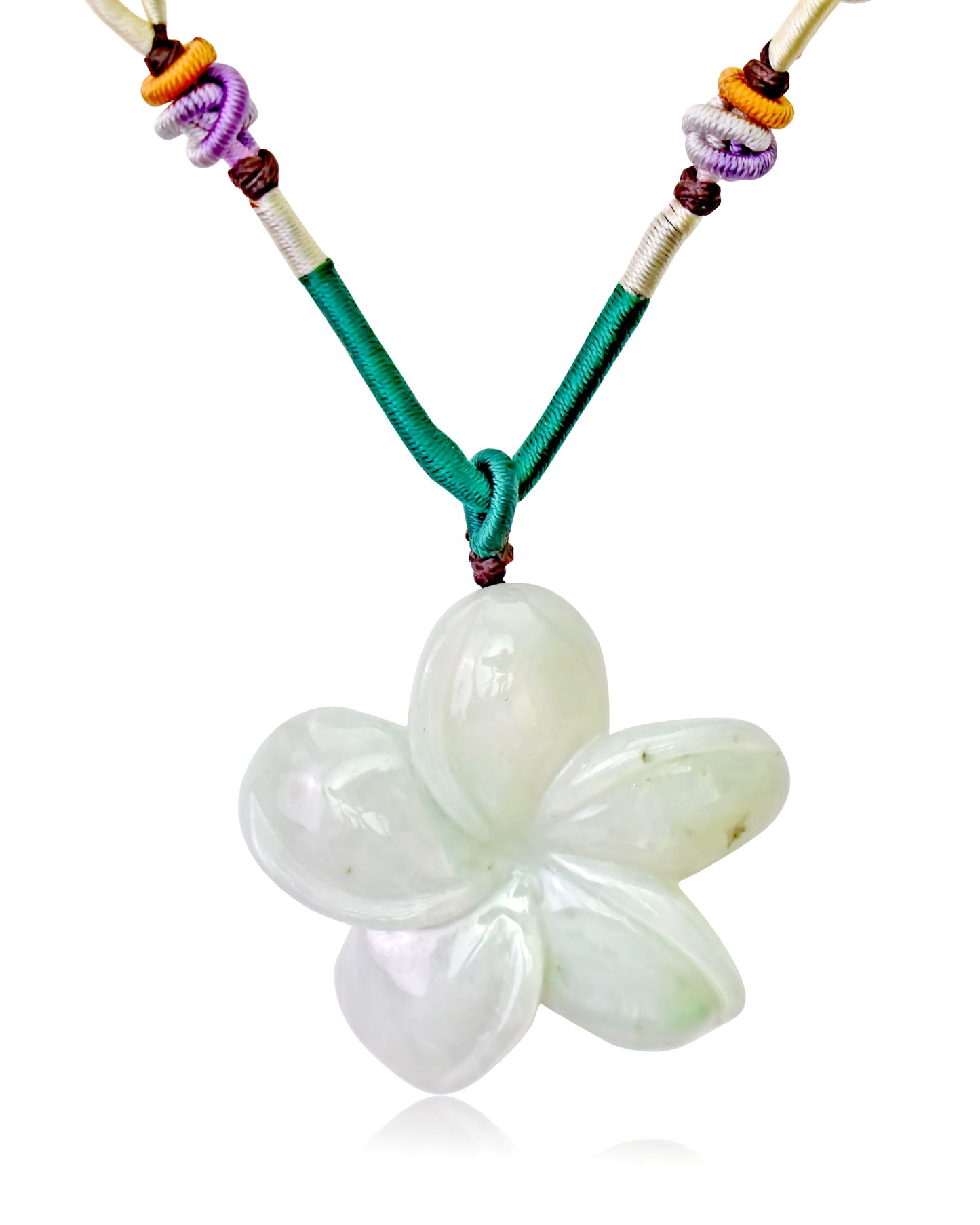 Accessorize in Beauty with Plumeria Flower Jade Necklace