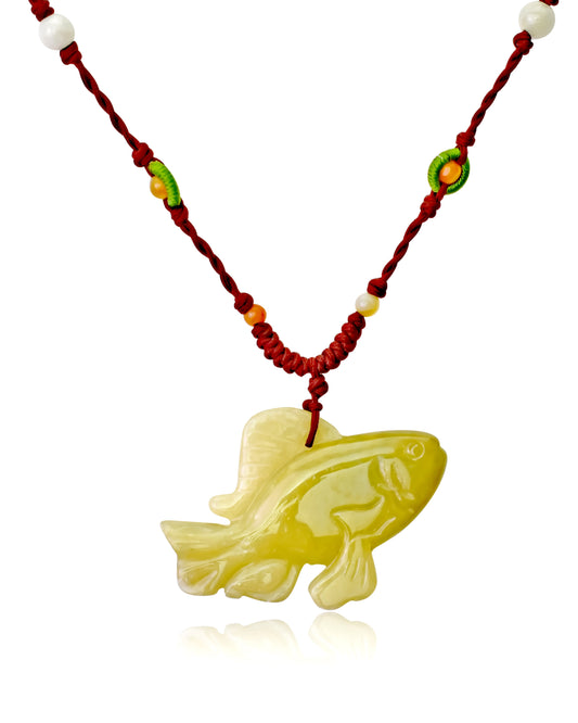 The Perfect Accessory for Any Outfit: Royal Blue Fish Jade Necklace