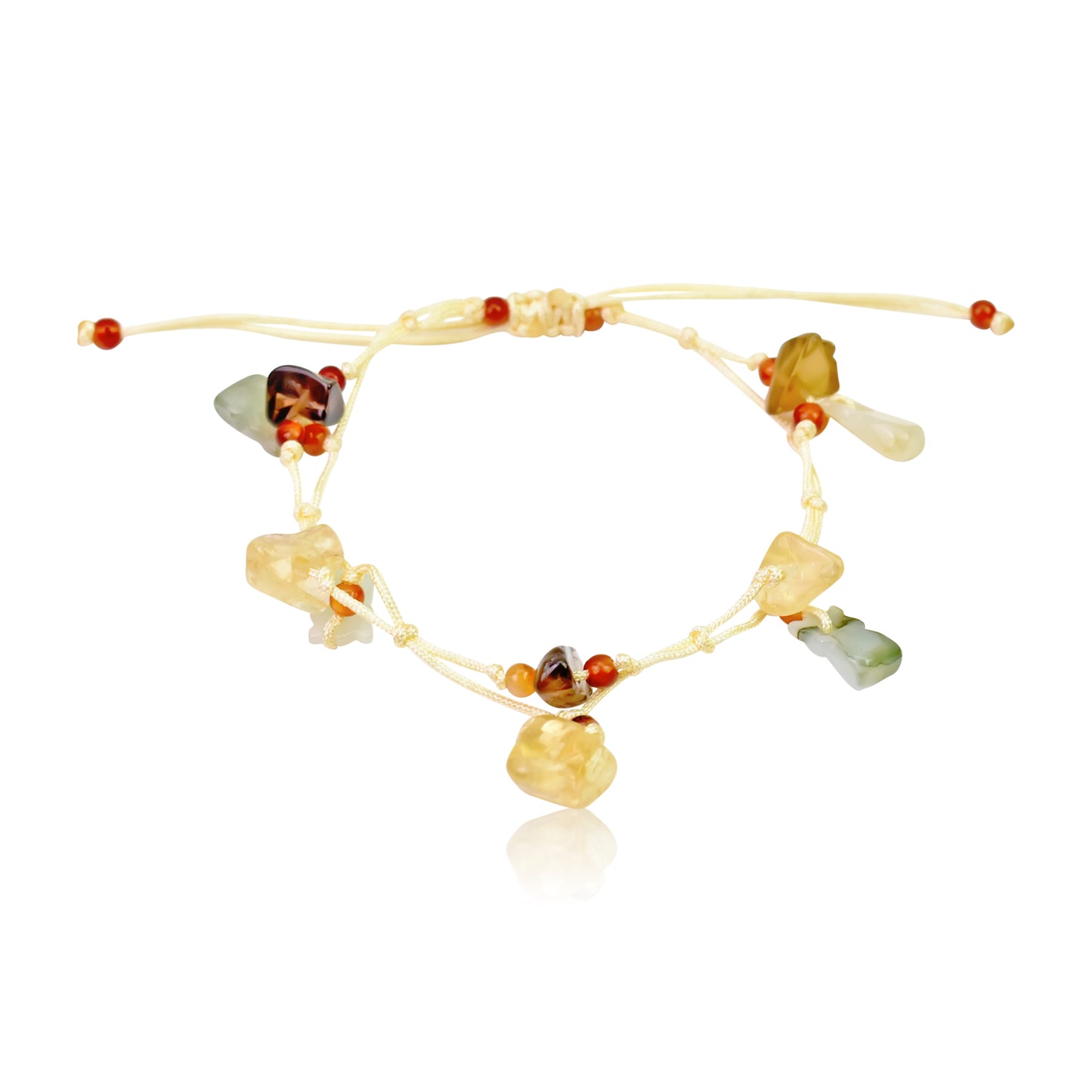 Attract Wealth and Fortune with this Money Pouch Gemstones Bracelet