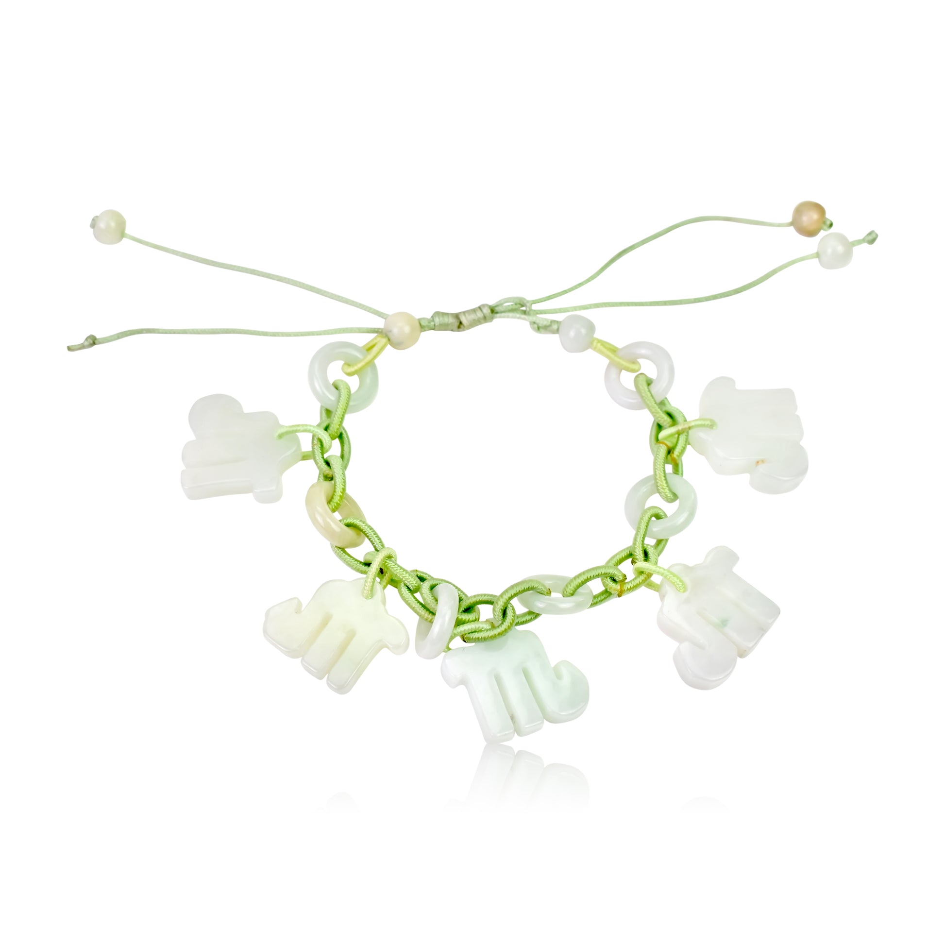 Celebrate Your Scorpio Personality with a Jade Bracelet made with Sea Green Cord