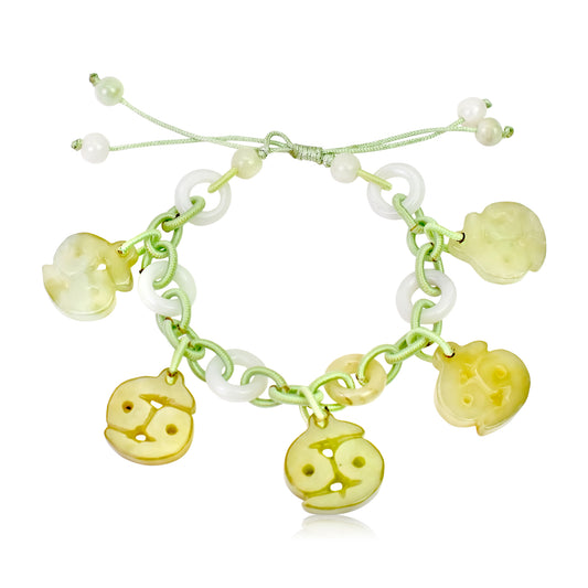 Find the Perfect Gift for Your Cancer Zodiac Friend with Jade Bracelet made with Sea Green Bracelet