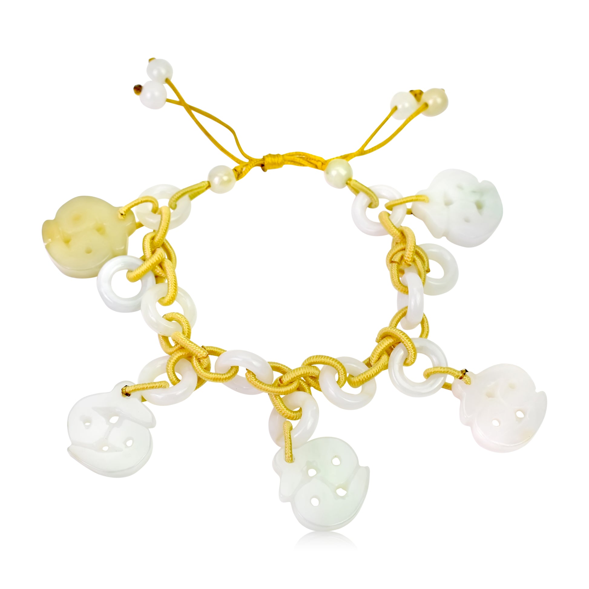 Find the Perfect Gift for Your Cancer Zodiac Friend with Jade Bracelet made with Yellow Bracelet
