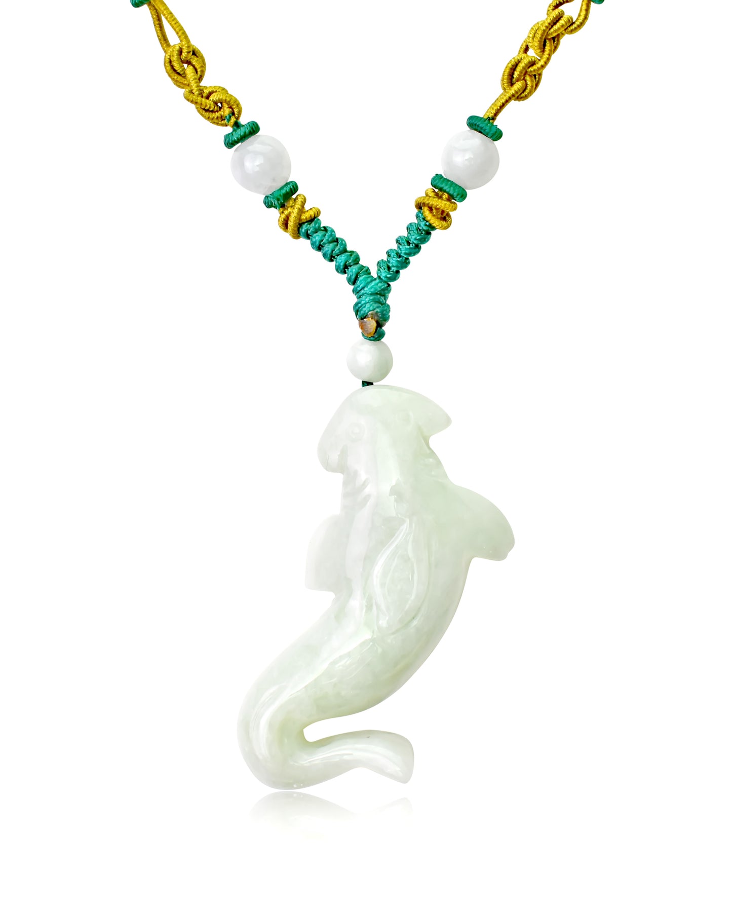 Add a Little Edge to Your Look with Hammerhead Shark Handmade Jade Necklace