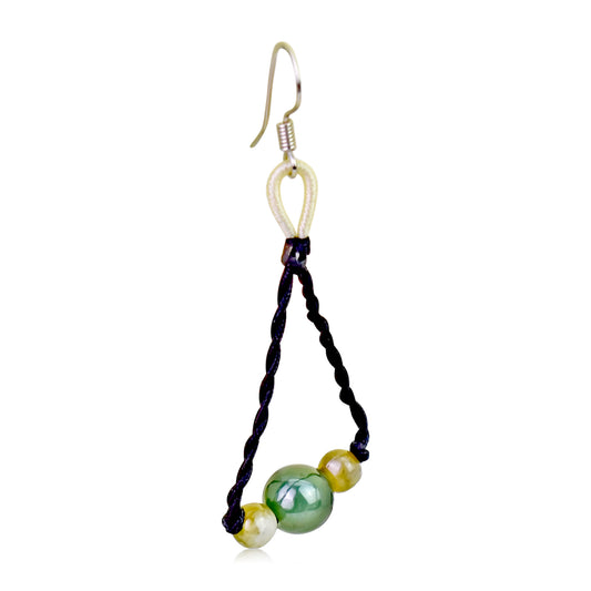 Unique Handmade Jade Earrings from Simple Jade Beads