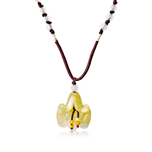 Embrace the Natural Beauty of Bellflower Jade Necklace