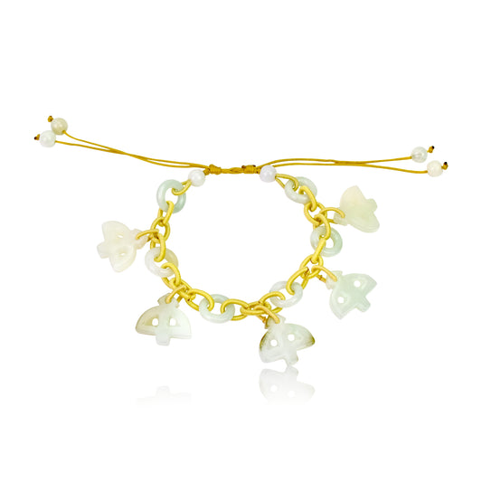 Celebrate your Zodiac Sign with Sagittarius Astrology Jade Bracelet made with Yellow Cord