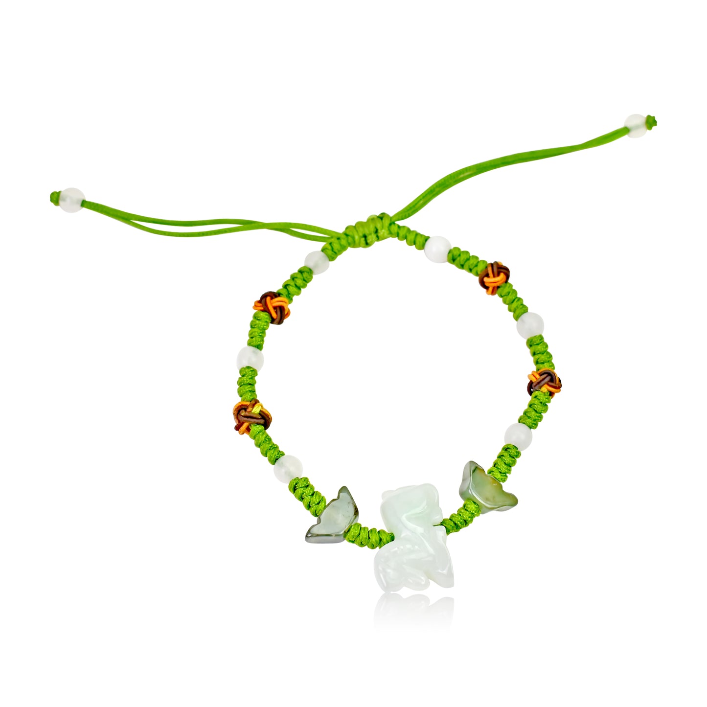 Show Your Sheep Personality with a Handmade Jade Bracelet made with Lime Cord