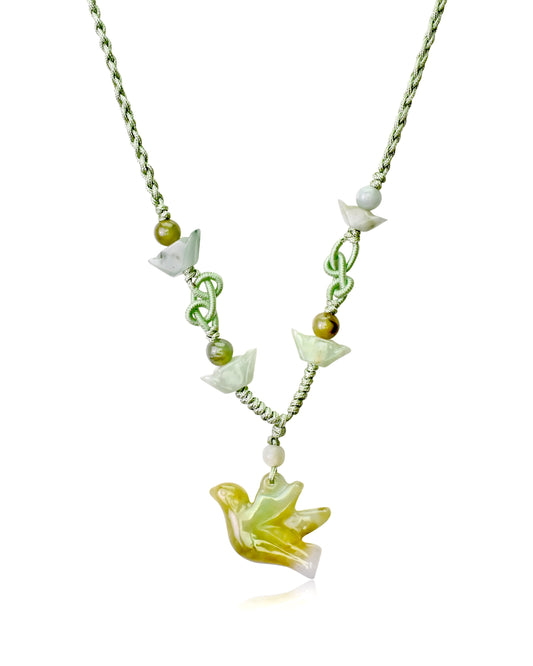 Unearth New Beginnings with Elegant Bird Jade Necklace