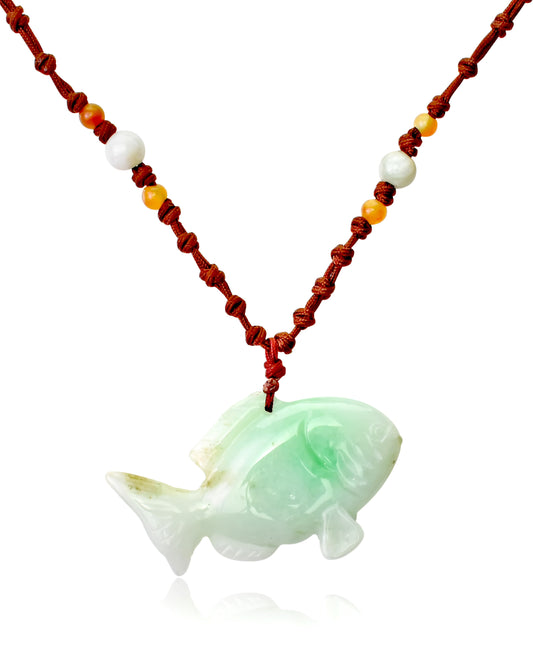 Uniquely Crafted Tetra Fish Jade Necklace for You