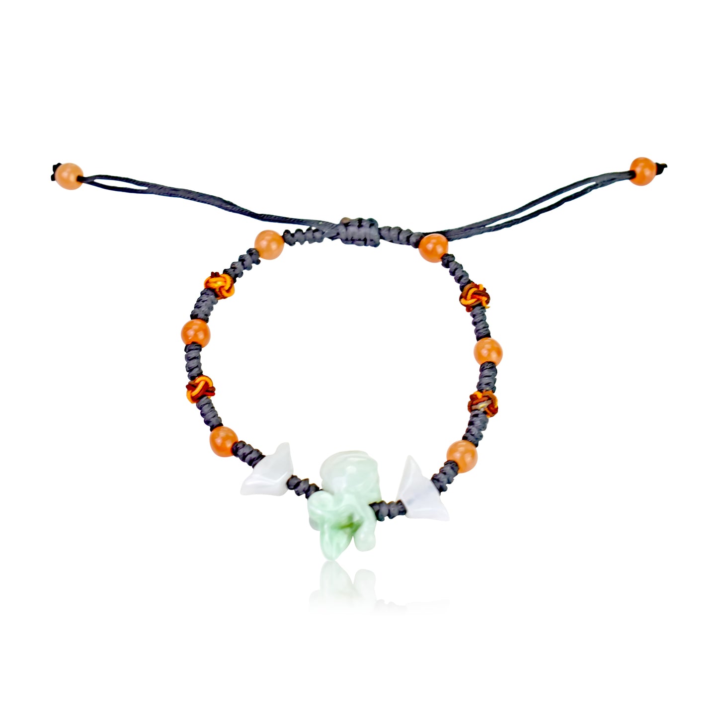 Become Ambitious with a Rat Symbolized Jade Bracelet made with Black Cord