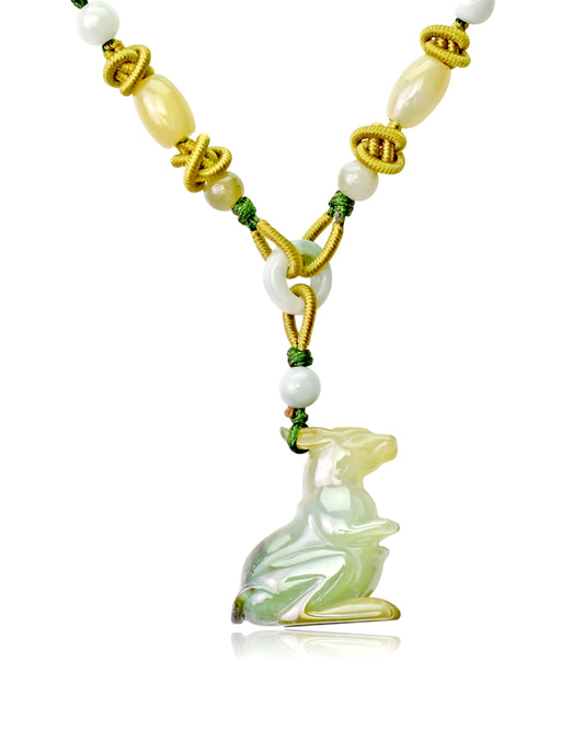 Wear Your Love for Animals: Cute Kangaroo Handmade Jade Necklace