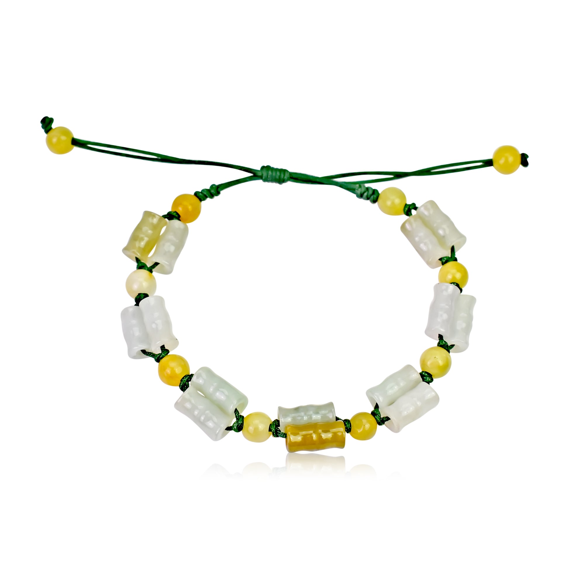 Add Elegance to Your Look with a Double Bamboo Handmade Jade Bracelet