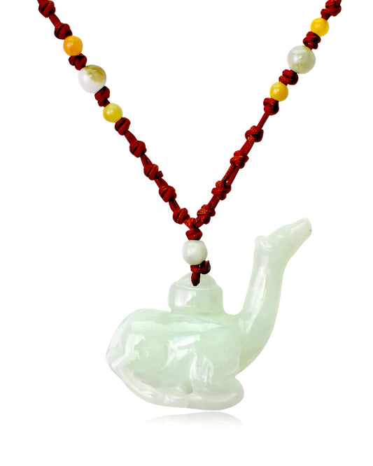 Attain Good Fortune with Giraffe Handmade Jade Necklace