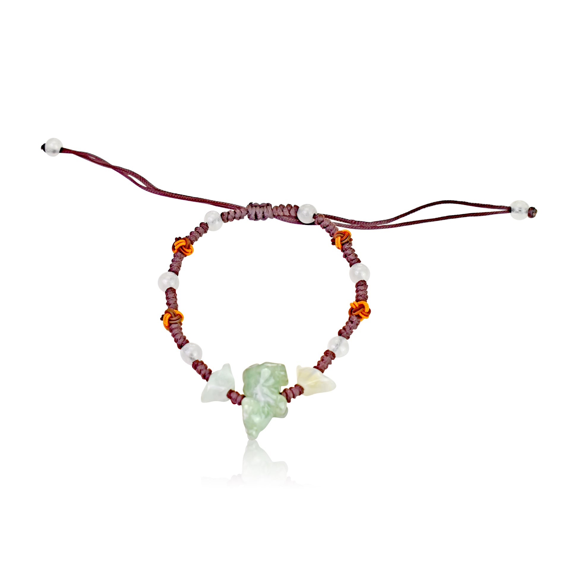 A Unique Gift: Ox Chinese Zodiac Handmade Jade Bracelet made with Green Cord