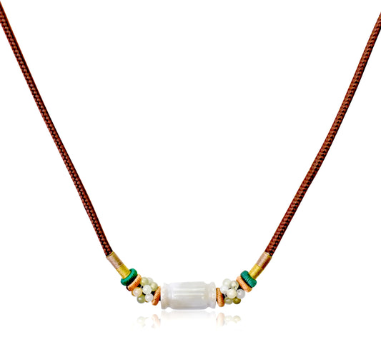 Wear Your Good Fortune with Tube Shape Jade Necklace