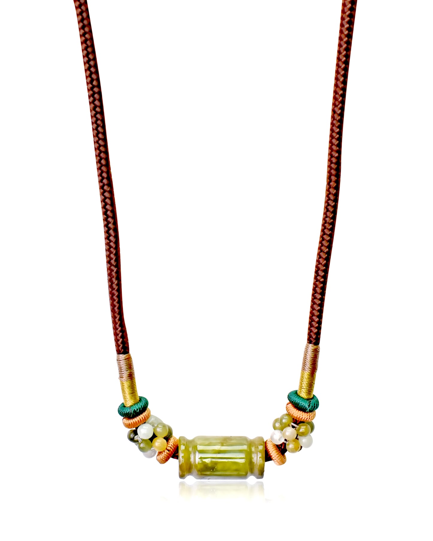 Wear Your Good Fortune with Tube Shape Jade Necklace