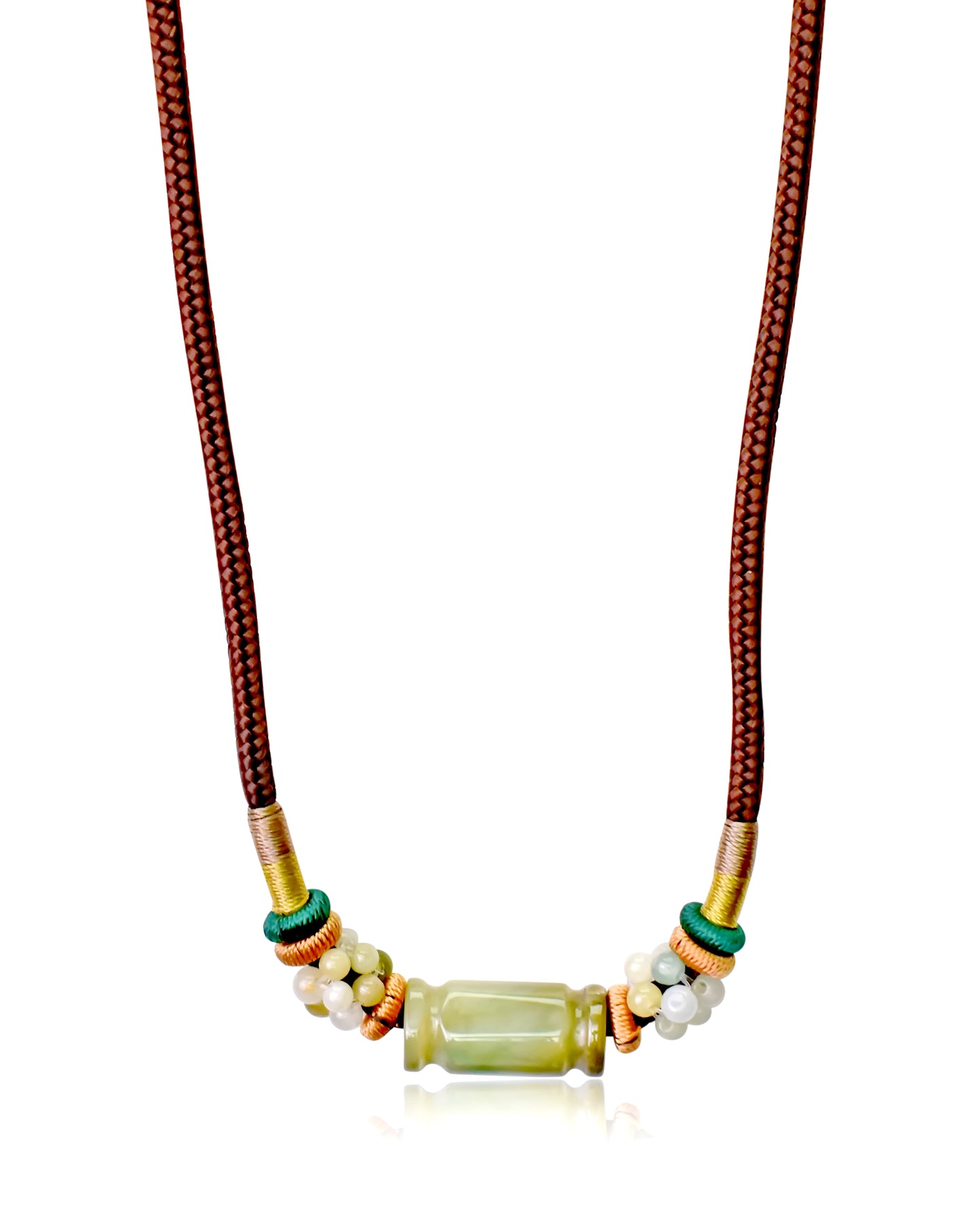 Wear Your Good Fortune with Tube Shape Jade Necklace