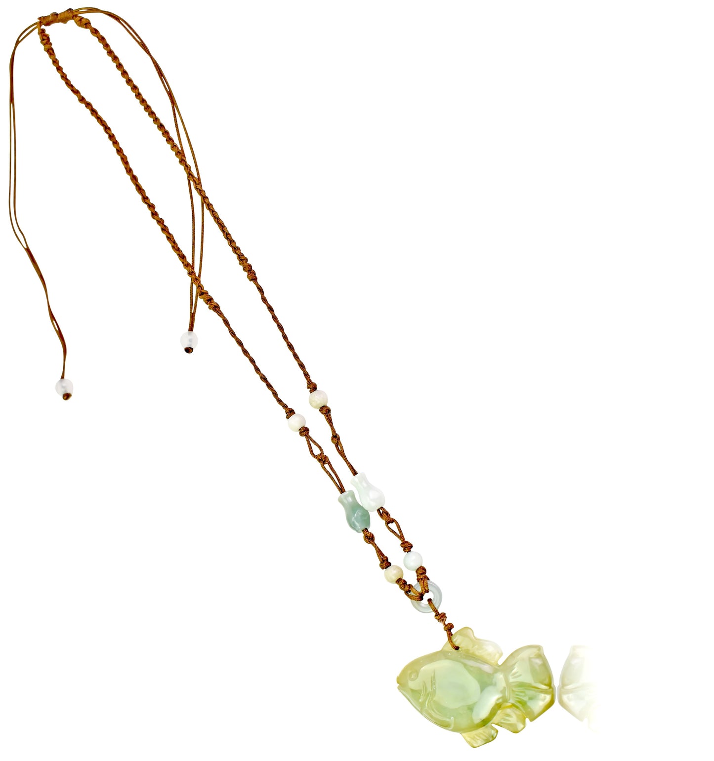 Shine Brightly with Beautiful Topical Fish Jade Necklace