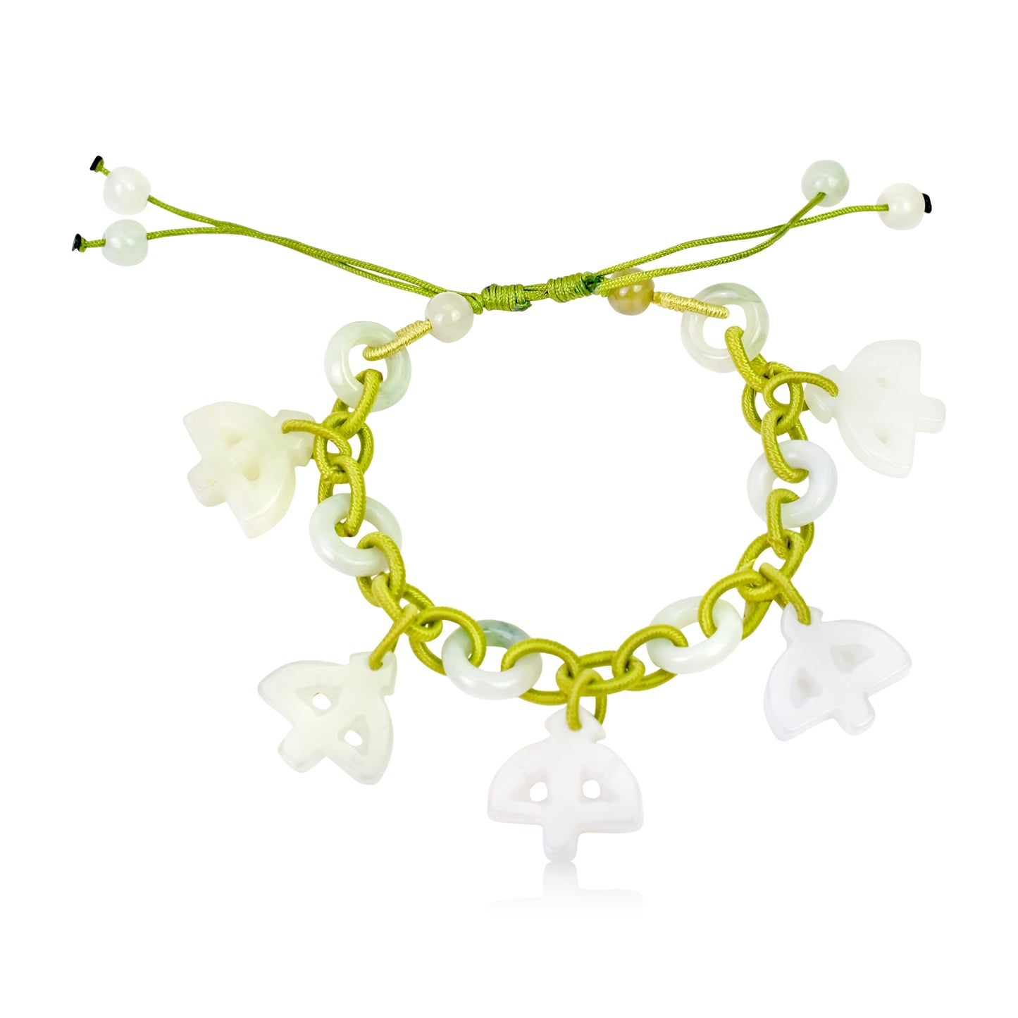 Celebrate your Zodiac Sign with Sagittarius Astrology Jade Bracelet made with Lime Cord