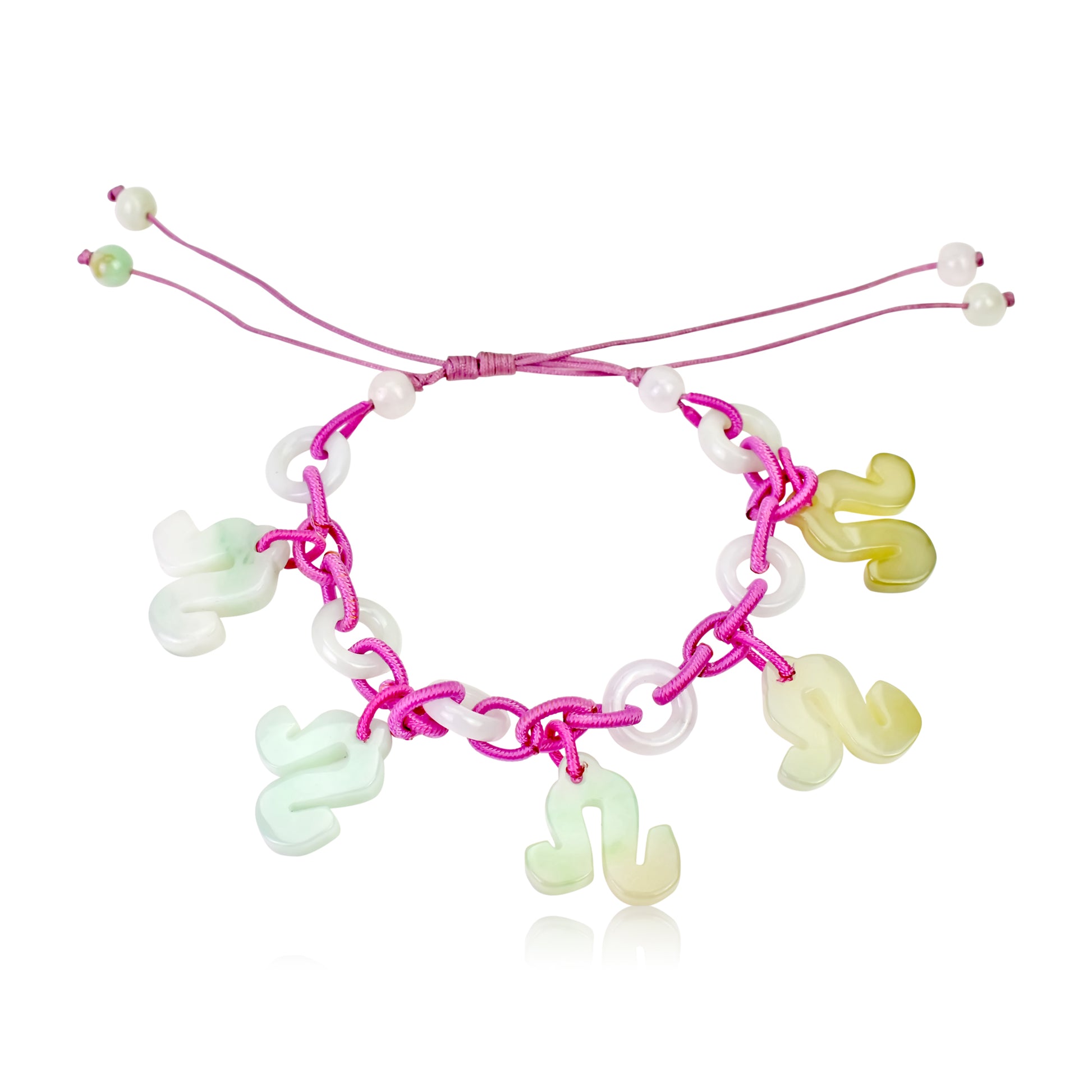 Wear the Force of the Lion on Your Wrist with Our Leo Jade Bracelet made with Purple Cord