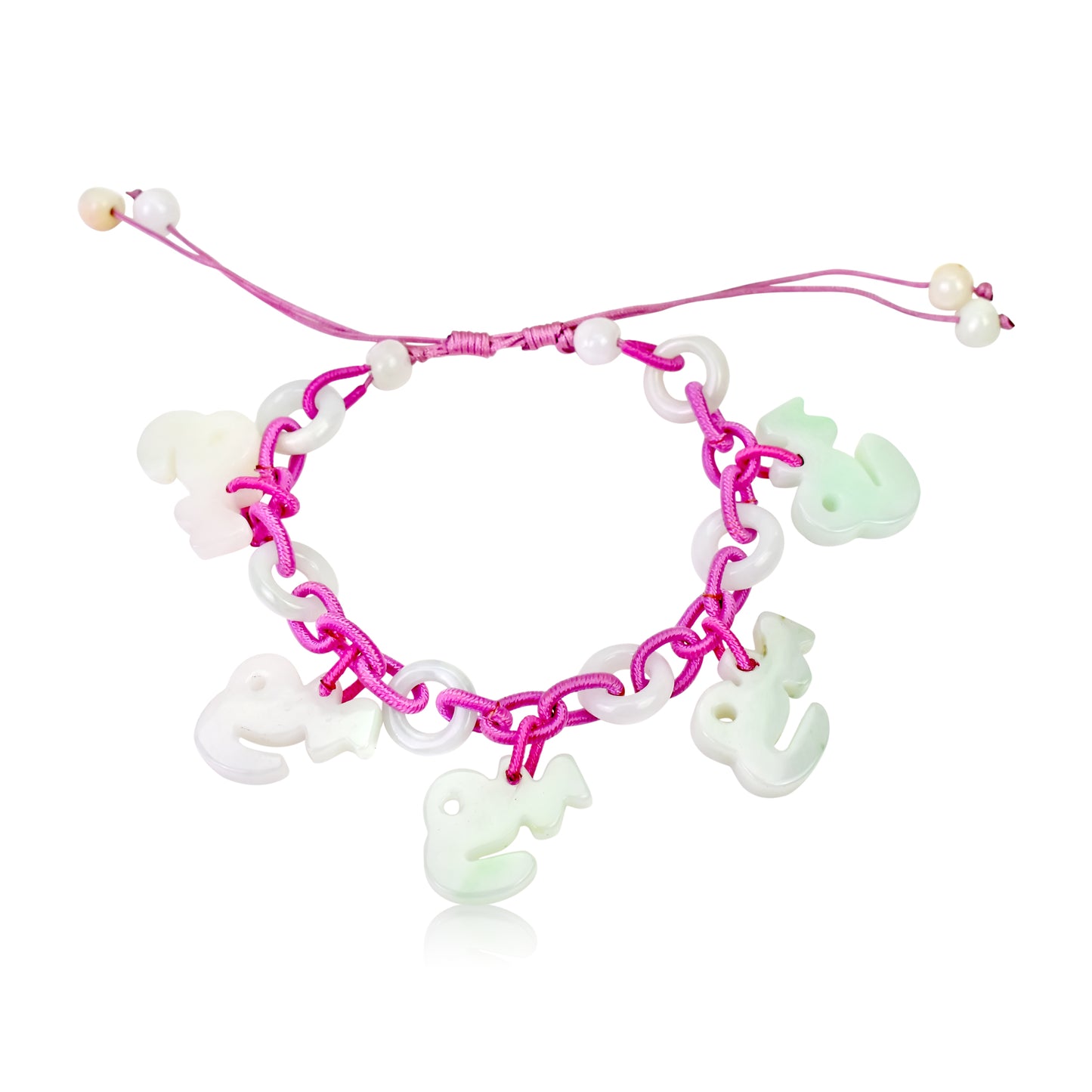 Honor the Capricorn Zodiac with Handmade Jade Jewelry Bracelet made with Purple Cord