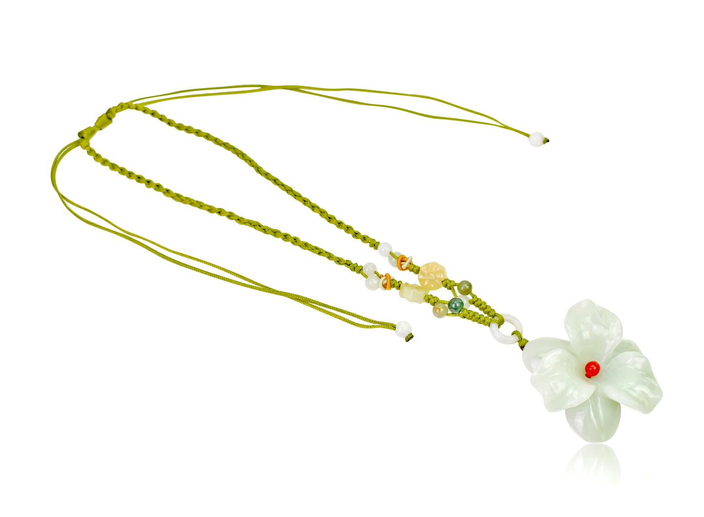 Chastity and Sophistication with the Watsonia Necklace made with Lime Cord