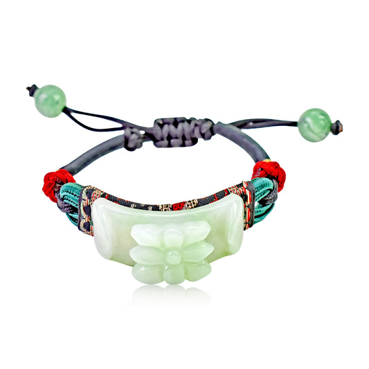 Get Ready for Summer with a Delightful Flower Bloom Handmade Jade Bracelet