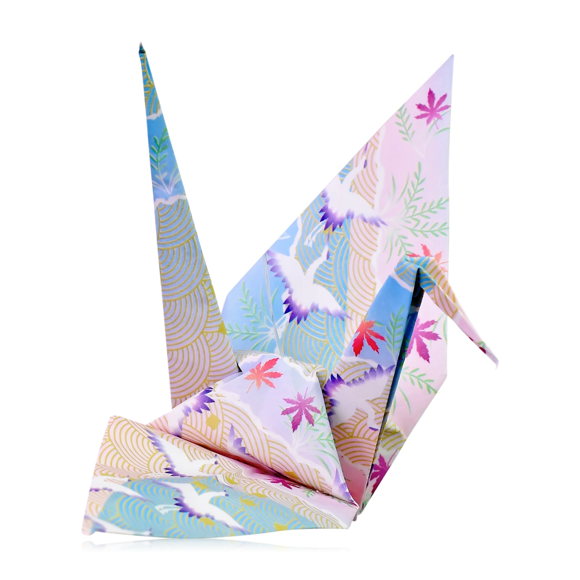Unique Birthday Gift: Sapphire September Birthstone & Origami Cranes