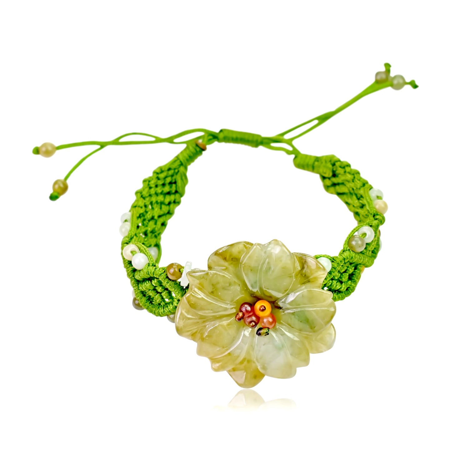 Show your Love of the Sea with Anemone Flower Bracelet made with Lime Cord