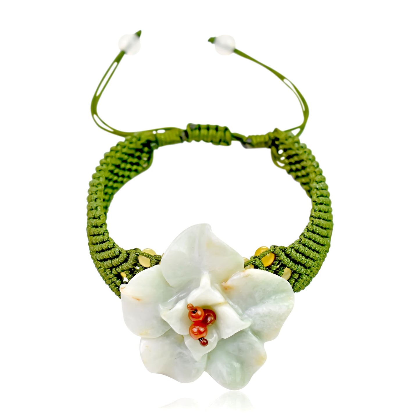 Get Eye-Catching Style with the Hoya Jade Bracelet made with Lime Cord
