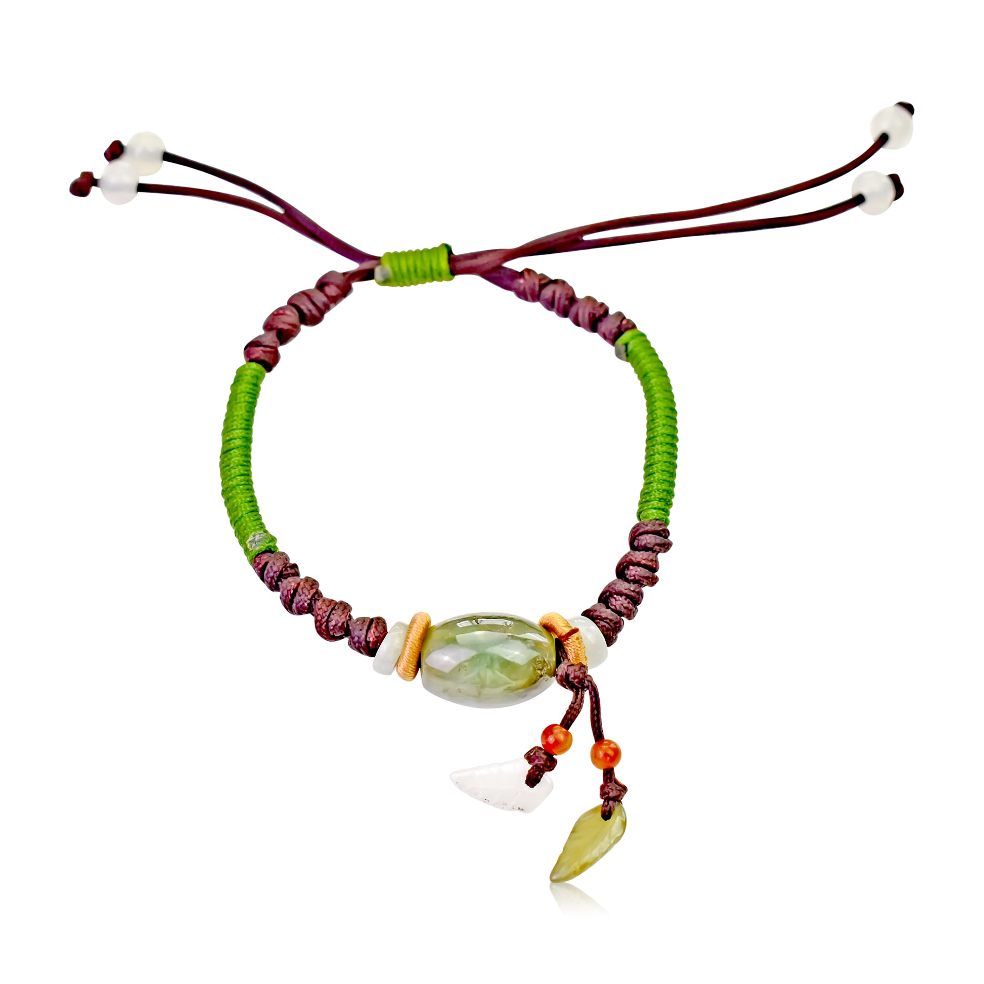 Show Off Your Personal Style with Cute Oblong Shaped Beads Jade Bracelet