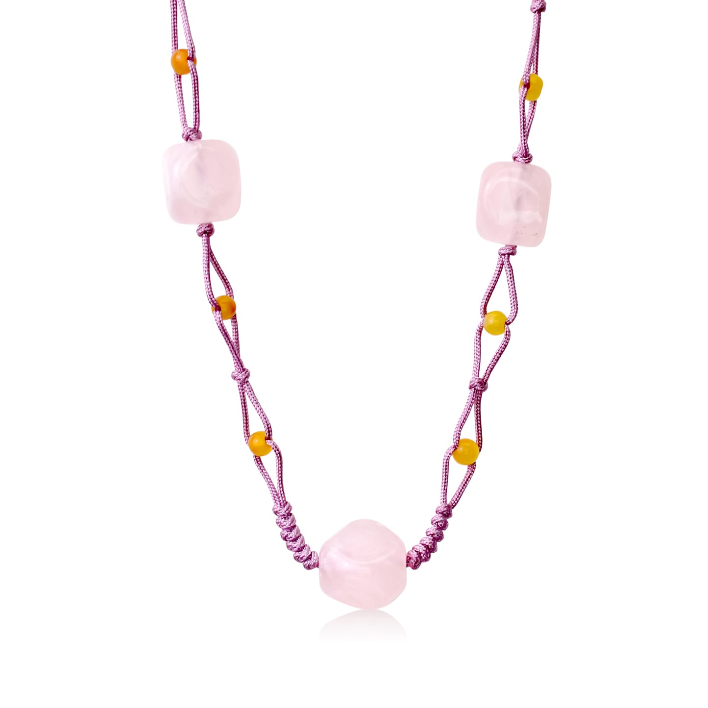 Shine Bright with a Rounded Rose Quartz Necklace