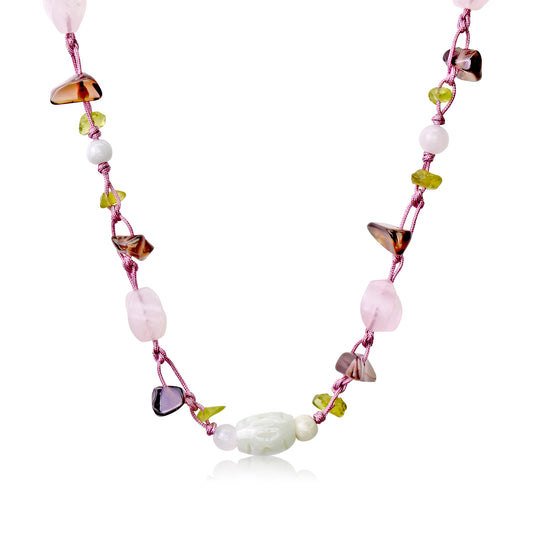 Get the Look: Boho Chic with a Rose Quartz Handmade Necklace