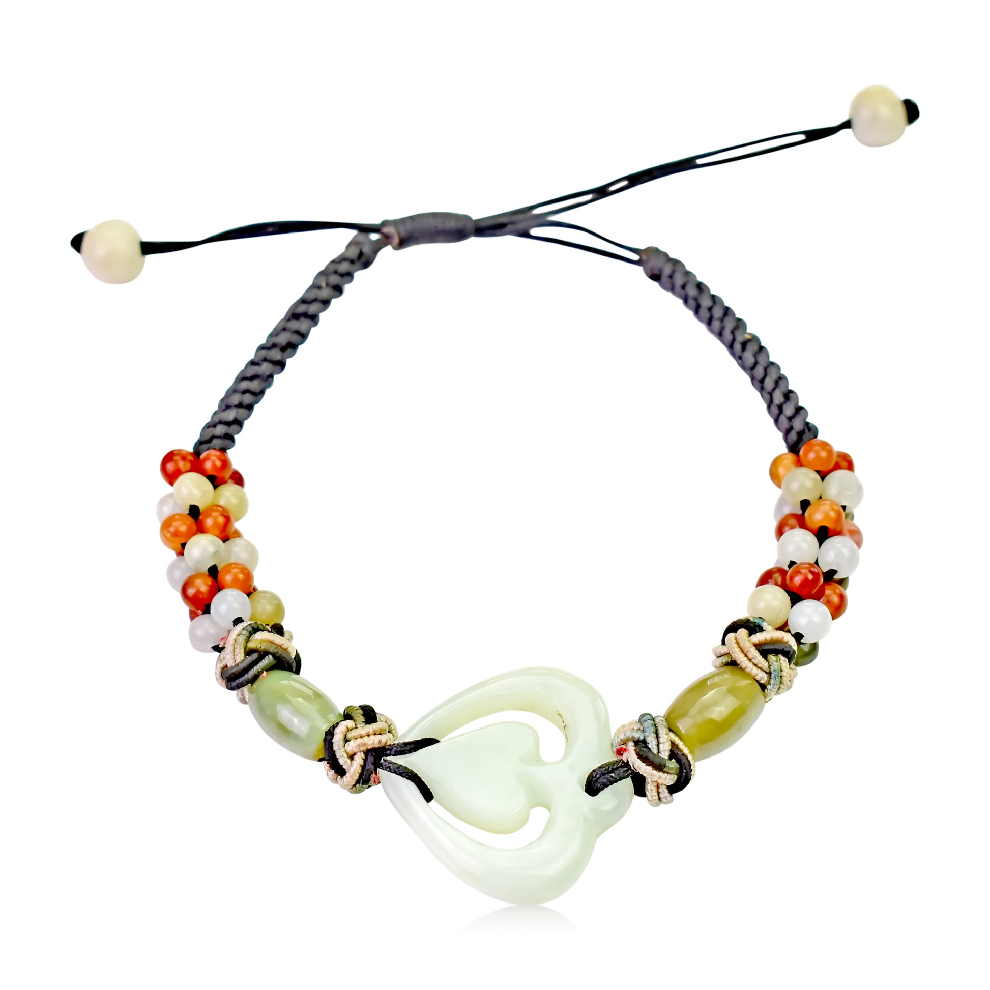 Spice up your Romance with this Heart Jade Handmade Jade Bracelet