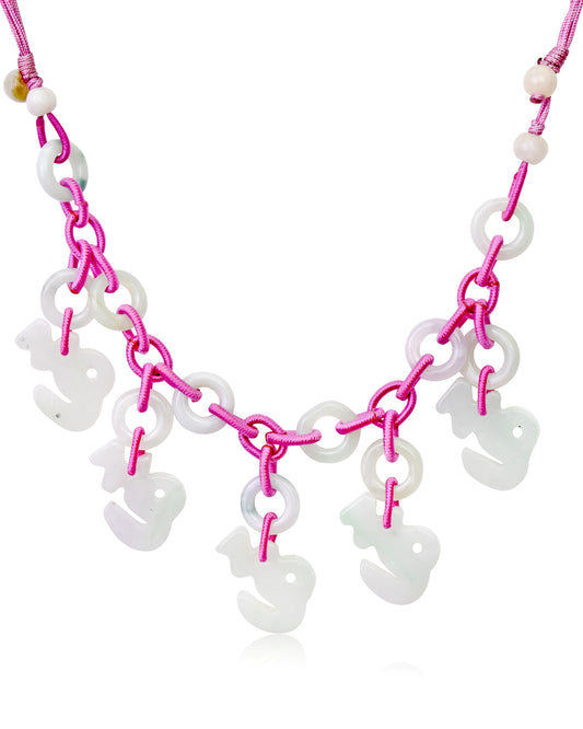Get the Perfect Gift for the Hardworking Capricorn: Jade Necklace made with Purple Cord