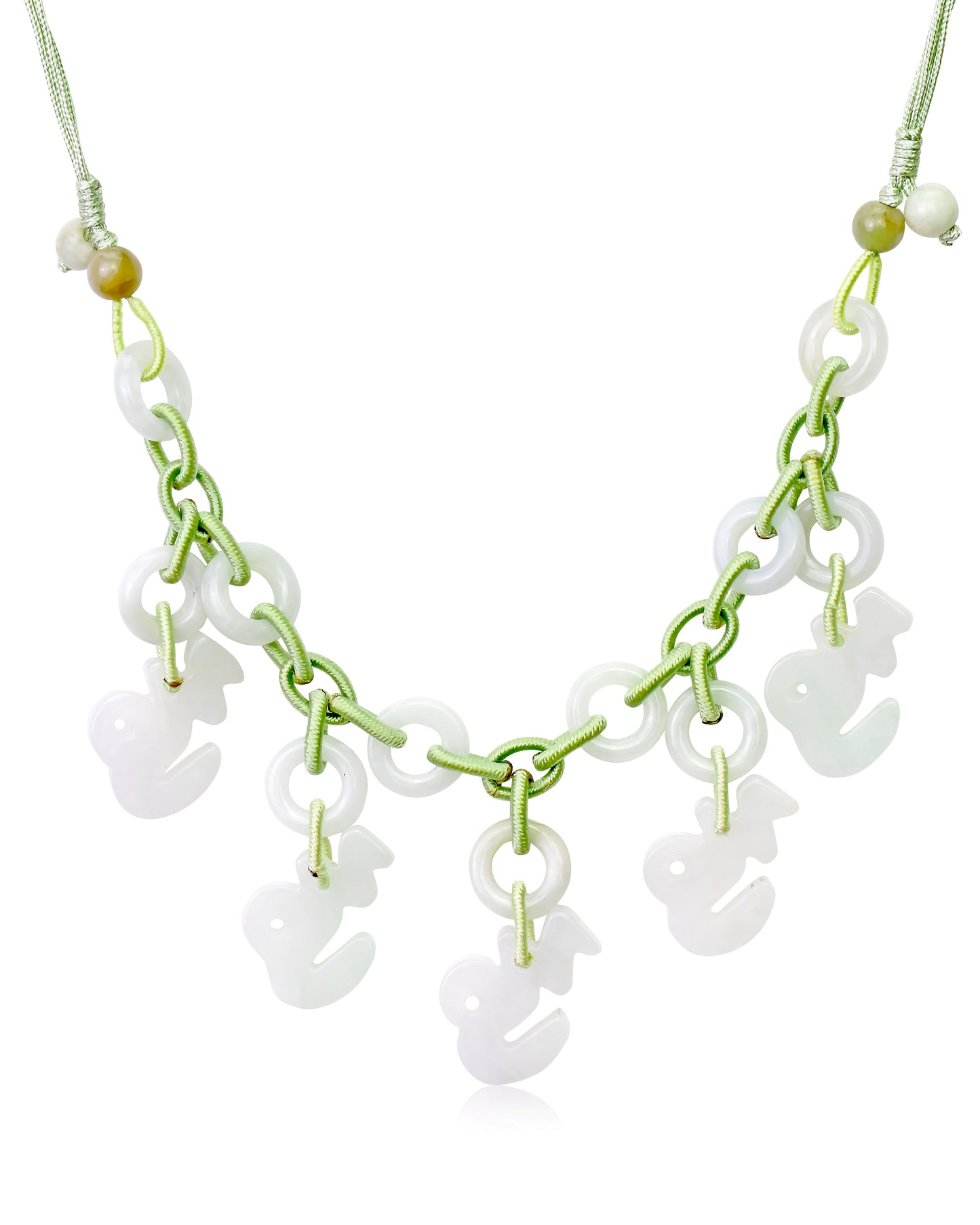 Get the Perfect Gift for the Hardworking Capricorn: Jade Necklace made with Sea Green Cord