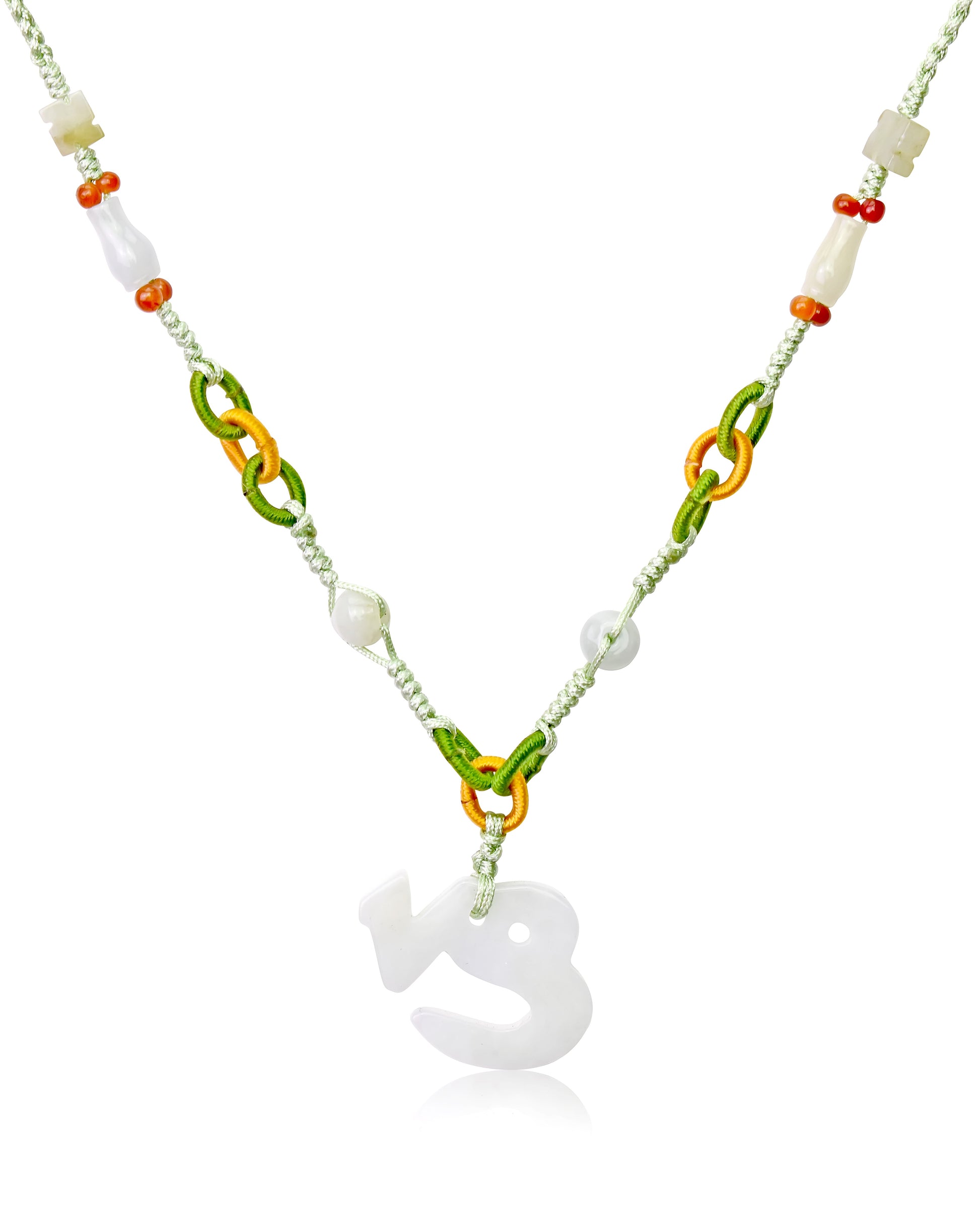 Feel the Love and Passion with a Capricorn Handmade Jade Pendant made with Sea Green Cord
