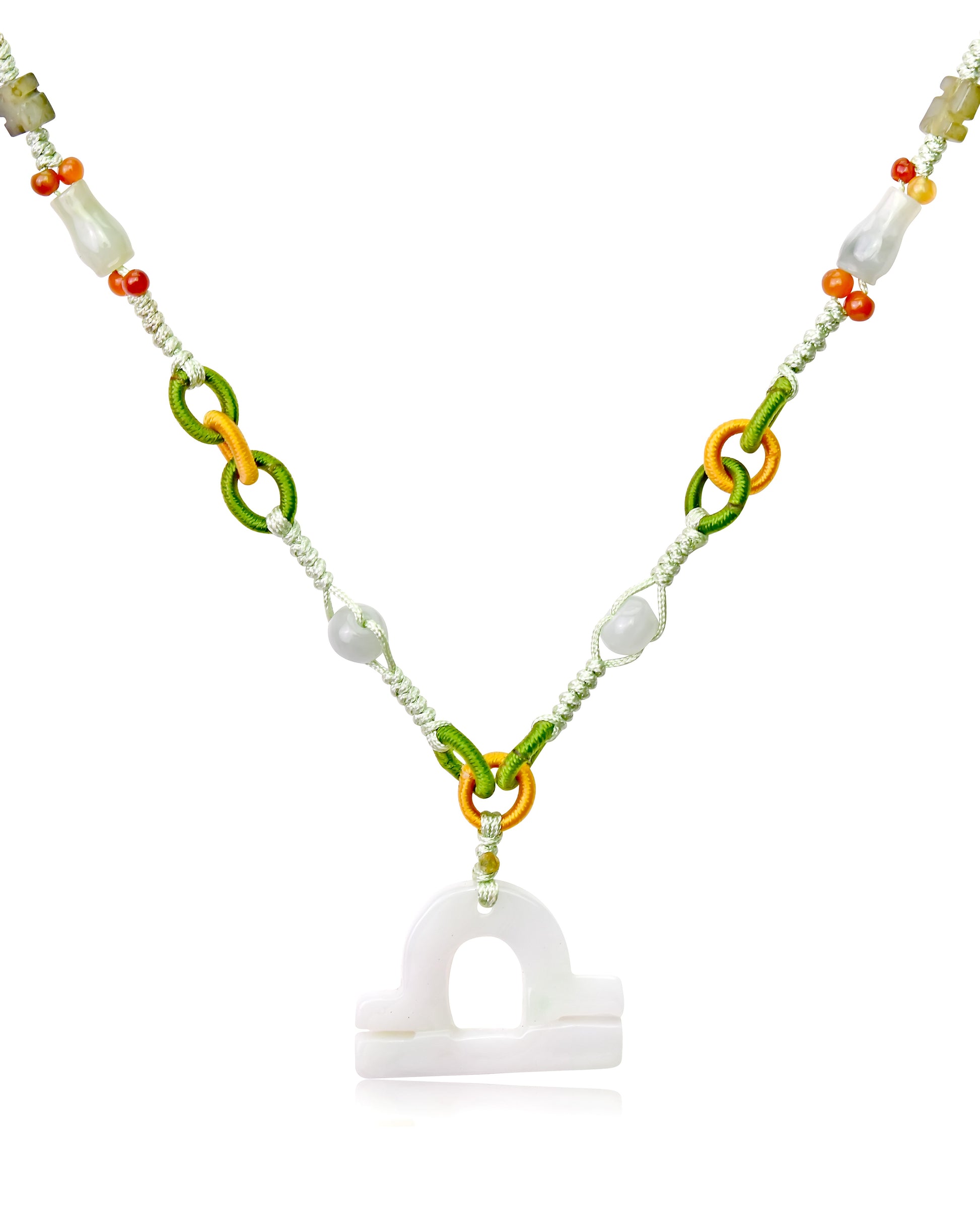Get the Perfect Get the Perfect Gift for the Libra in Your Life with Jade Necklace made with Sea Green Cord