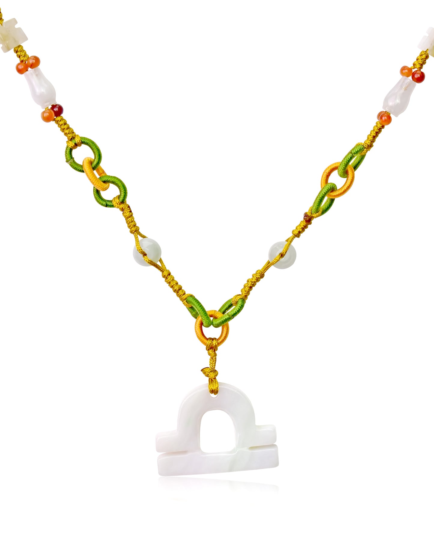 Get the Perfect Get the Perfect Gift for the Libra in Your Life with Jade Necklace made with Yellow Cord