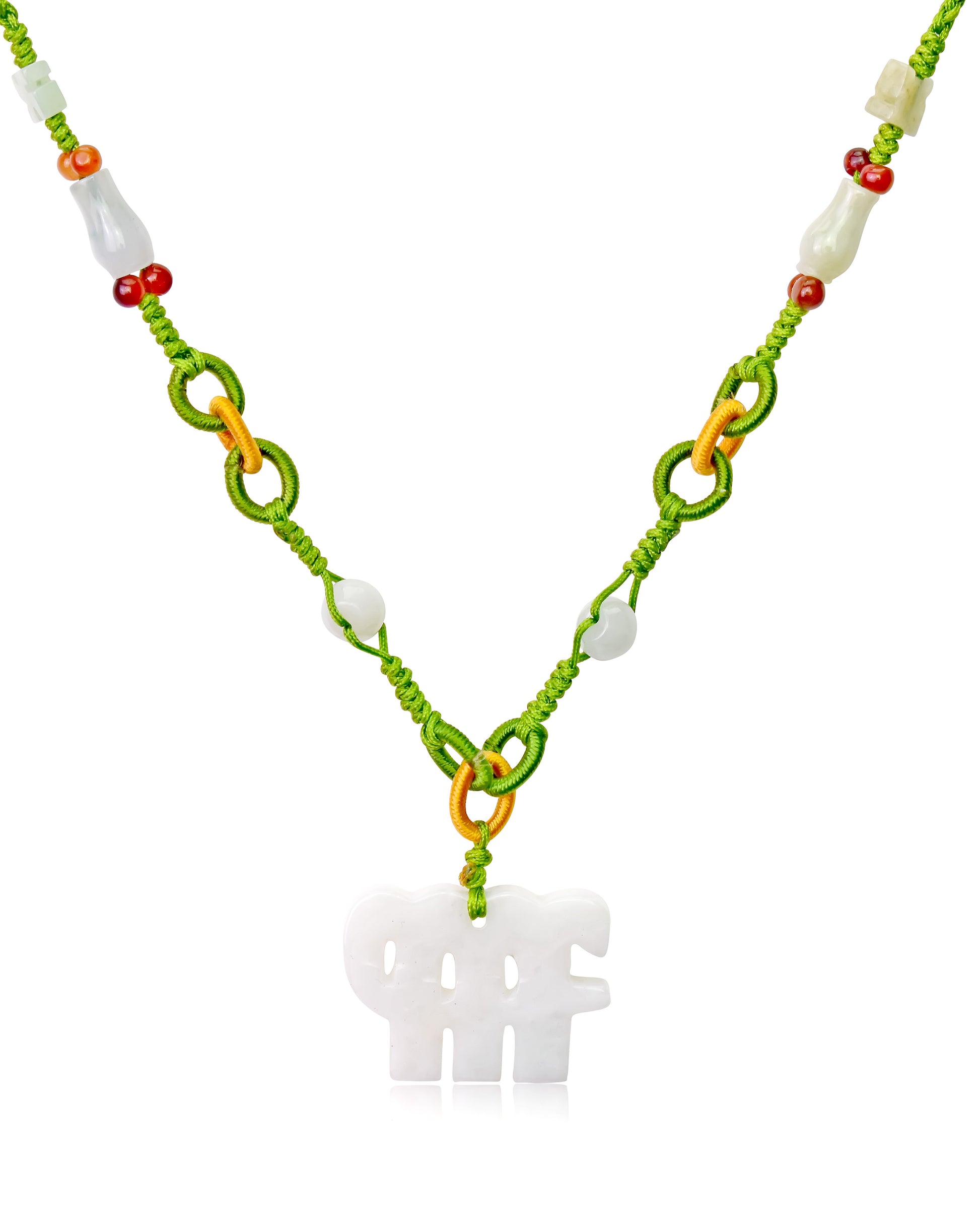 Celebrate Your Virgo Balance Nature with a Handcrafted Jade Necklace made with Lime Cord