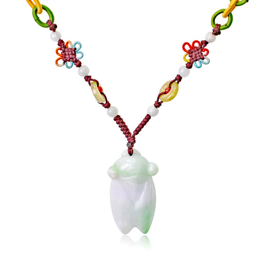 Fearlessness and courage, Cricket Handmade Jade Necklace Pendant