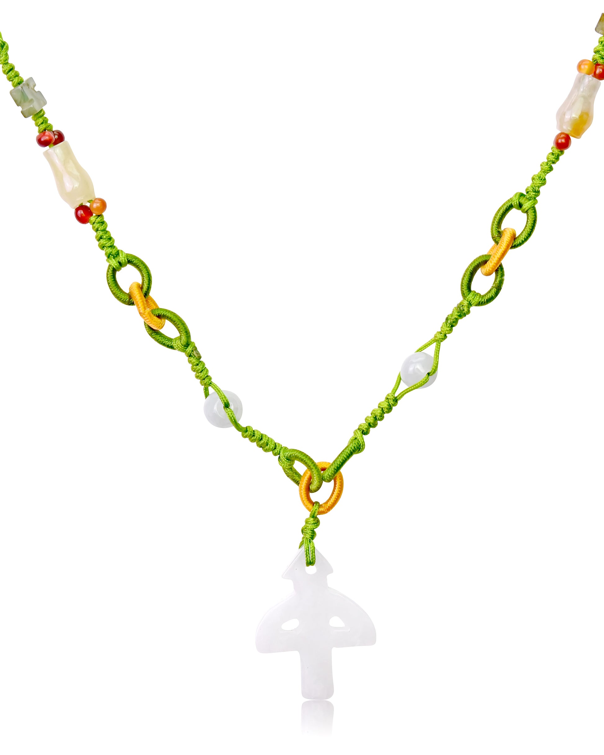 Let Your Sagittarius Side Shine with a Handmade Jade Necklace made with Lime Cord