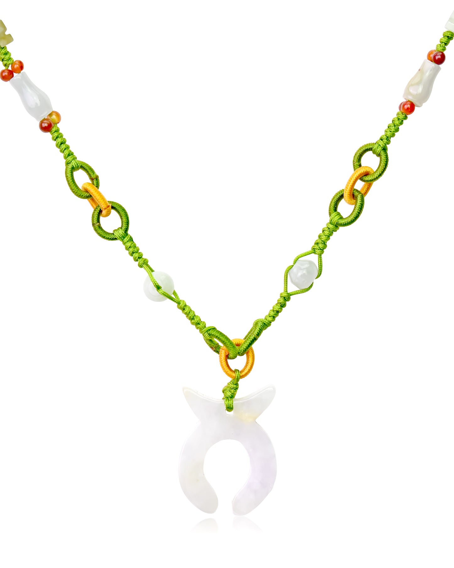 Stand Out with the Taurus Astrology Handmade Jade Necklace made with Lime Cord