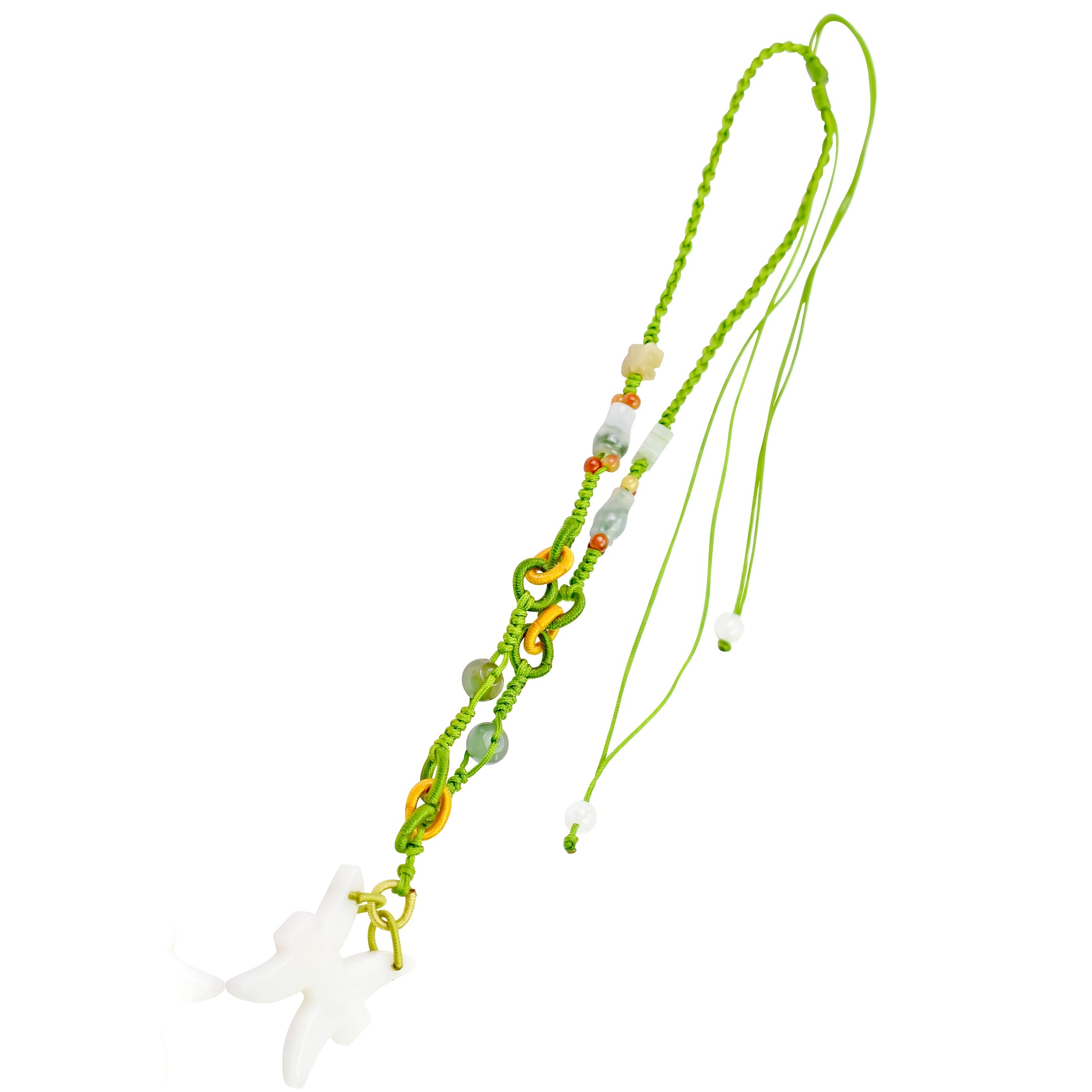 Shine with Your Pisces Pride with a Handmade Jade Necklace made with Lime Cord