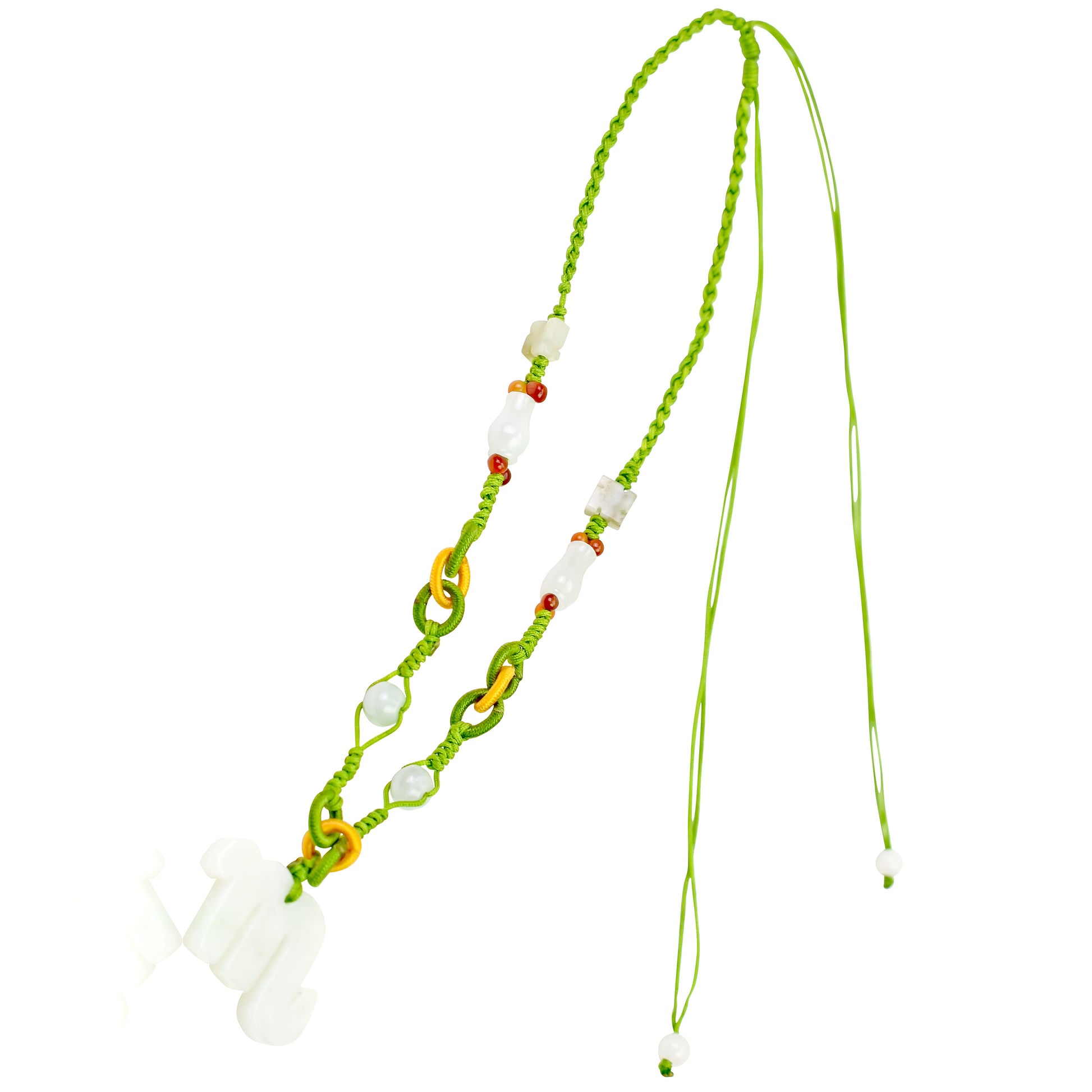 Add a Mystical Touch to Your Look with a Scorpio Jade Necklace made with Lime Cord
